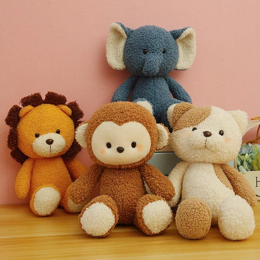 Cute Stuffed Animal Plushies (Moneky, Lion, Elephant, Cat) - Plushies