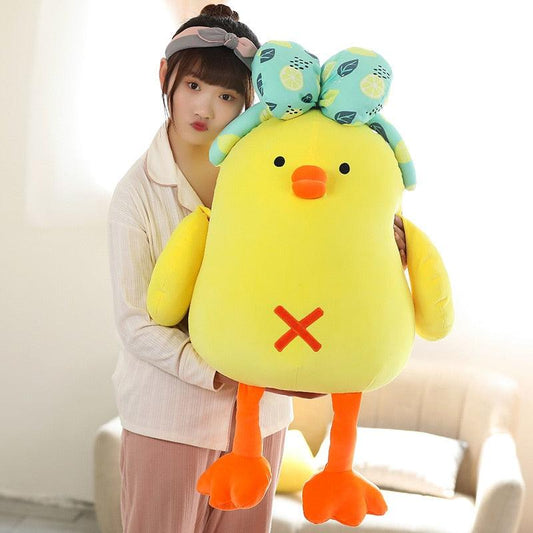 Adorable Chicken with Bow Plush Doll - Plushies