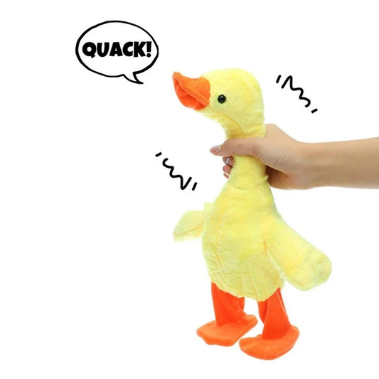 Funny Singing and Walking Electronic Duck Plush Toy - Plushies