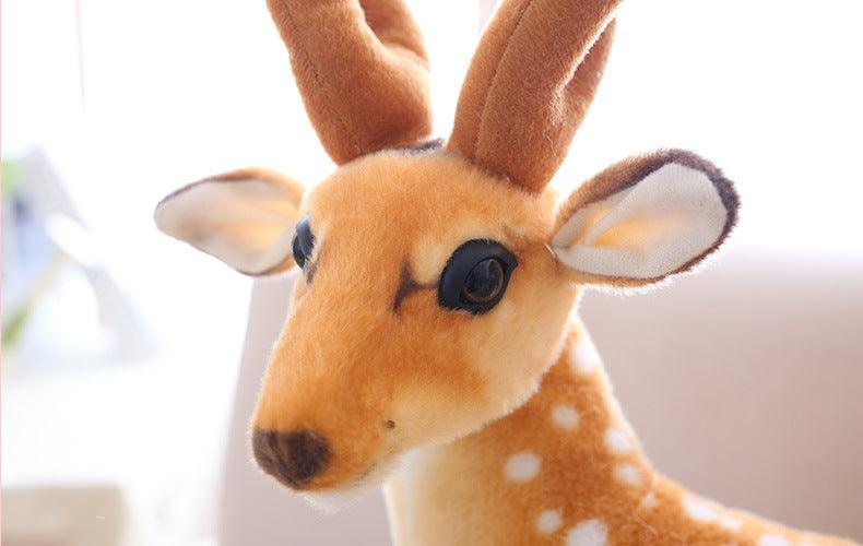 Giant Stuffed Reindeer Plush Toy, Realistic Reindeer Stuffed Animals - Plushies