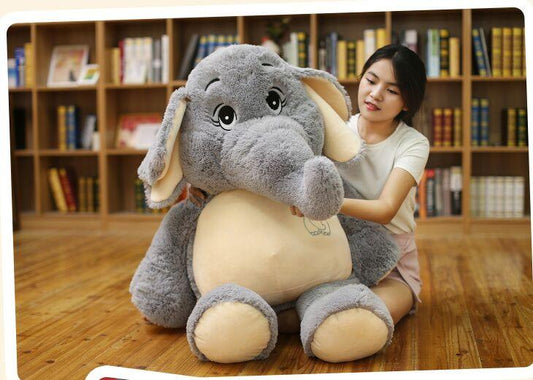 Huge Lovely Elephant Plush Stuffed Animal - Plushies