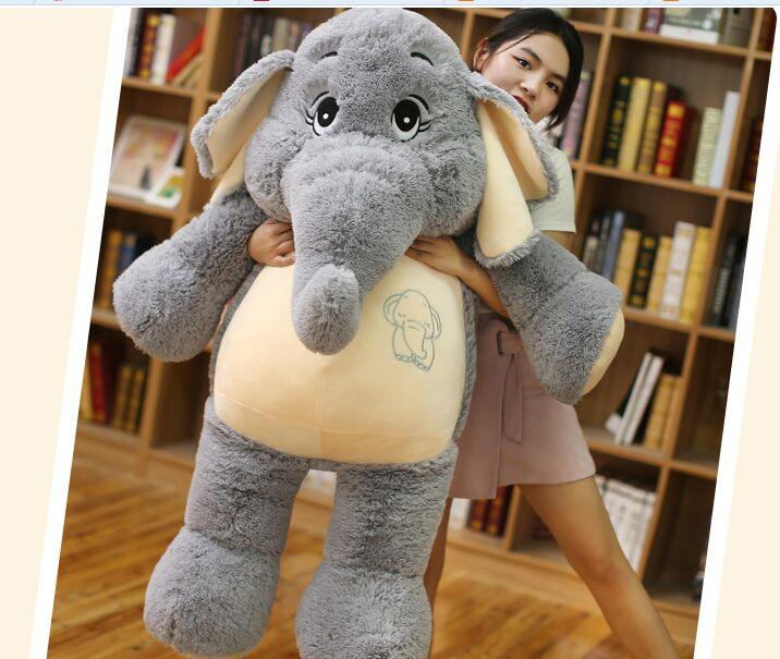 Huge Lovely Elephant Plush Stuffed Animal - Plushies
