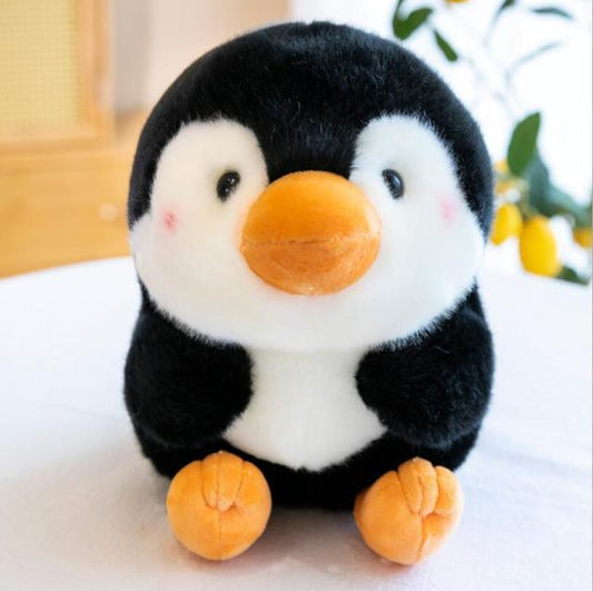 Sitting Penguin Furry Animal Plushy Friends - Plushies
