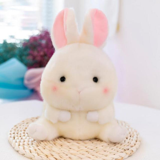 Sitting Bunny Rabbit Furry Animal Plushy Friends - Plushies