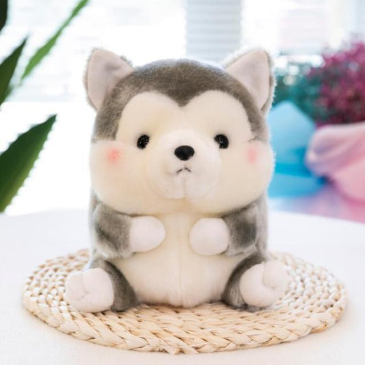 Sitting Husky Dog Furry Animal Plushy Friends - Plushies