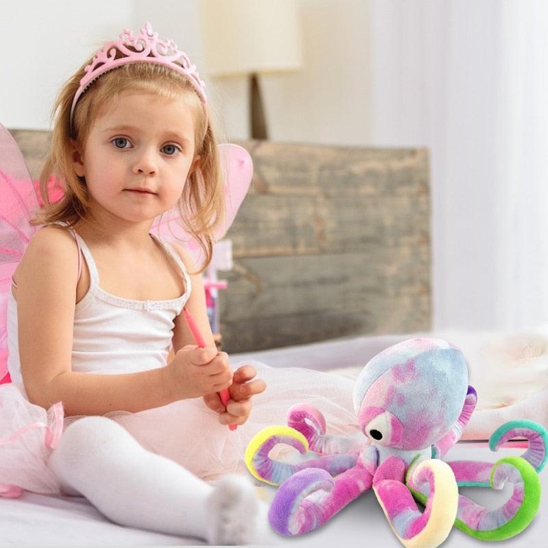 Detachable Rainbow Octopus Plush Toy - Plushies