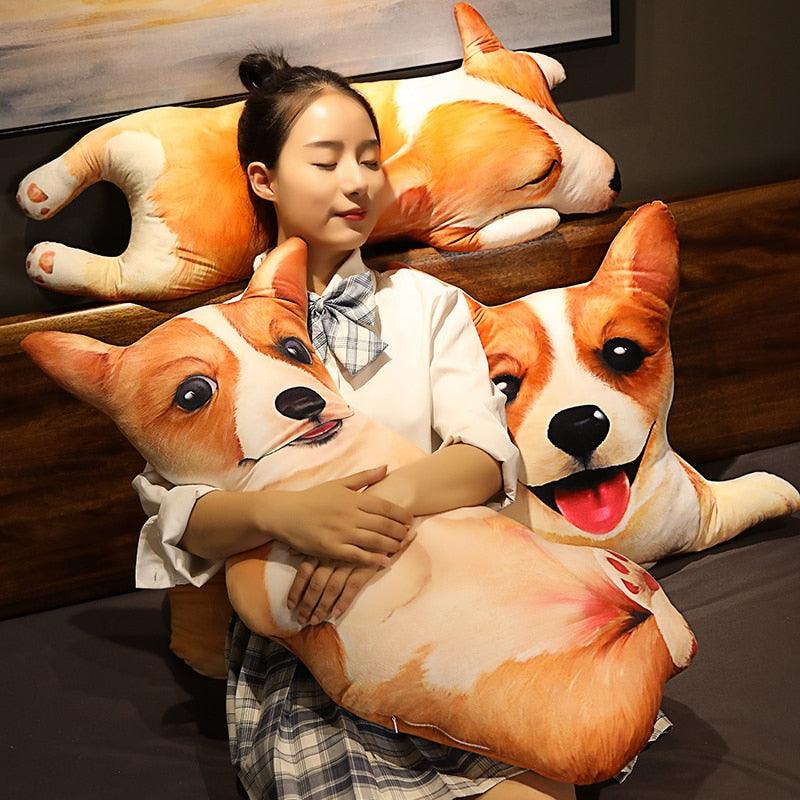 Soft 3D Corgi Dog Stuffed Animal - Plushies