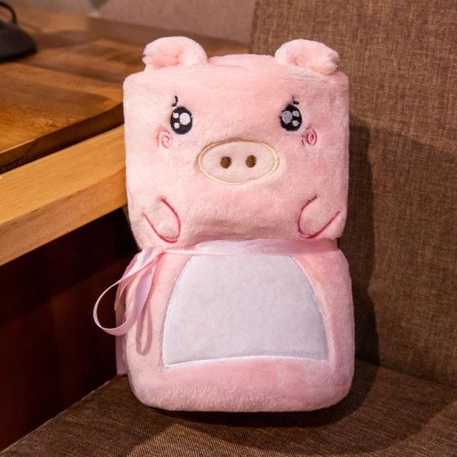 Adorable Cartoon and Animal Character Blankets - Plushies