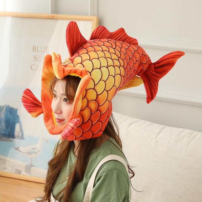 Funny Plush Fish Hat - Plushies