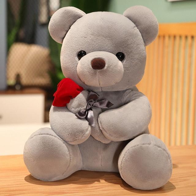 Teddy Bear With Rose Super Soft Plushie - Plushies