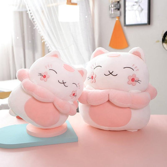 Cherry blossoms Cat Throw Pillows - Plushies