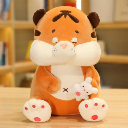 Sitting Tiger With Milk Tea Stuffed Animals - Plushies