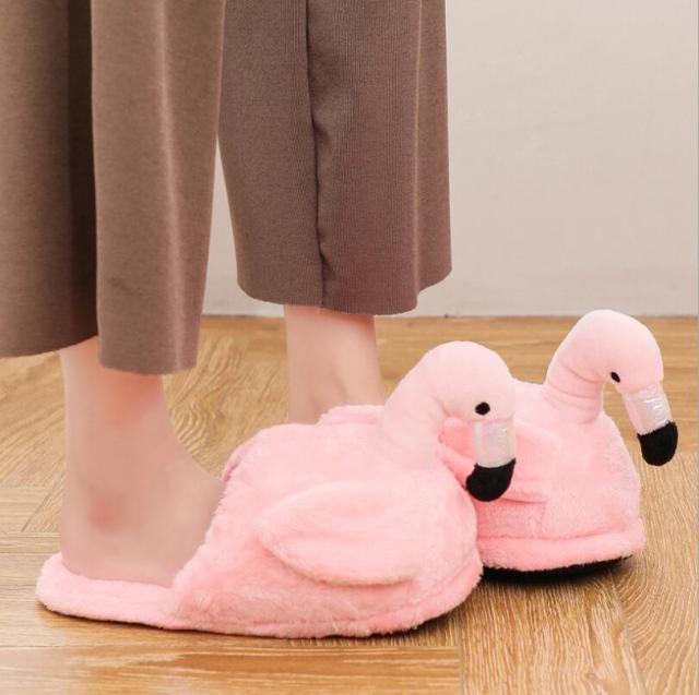 Plush Flamingo Slippers - Plushies