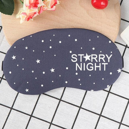 Cute Cartoon Moon, Clouds and Starry Night Sleep Mask - Plushies