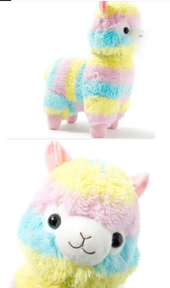 Cute and Colorful Rainbow Alpaca Plush Toy Dolls, Cute Stuffed Animals - Plushies