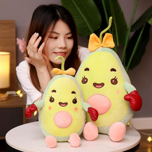 Soft Avocado With Boxing Gloves Plush Toy - Plushies