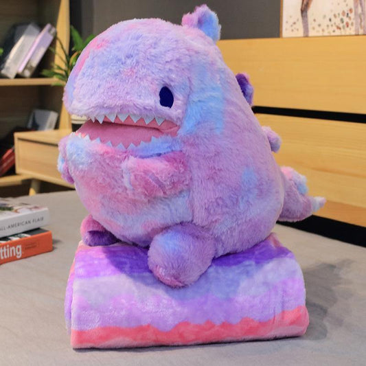 Rainbow Dinosaur Pillow Plush Toy - Plushies