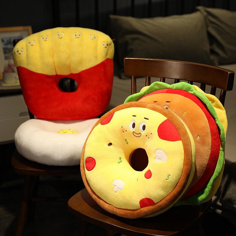 Burger, Fries, Egg and pizza cushion plush toys - Plushies