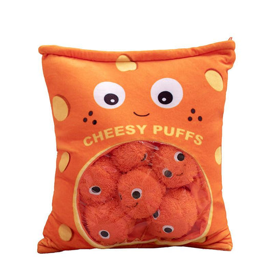 Cheesy Puffs Funny Snack Shaped Plush Toys (Whole Bag) - Plushies