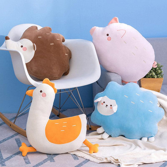 Artistically Cute Plush Animal Pillows - Plushies