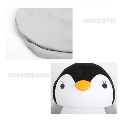 Super Funny & Cool Reversible Penguin U-shaped Travel Neck Pillow Plush - Plushies