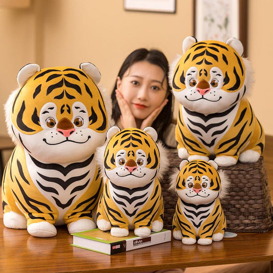 Big Head Cartoon Sitting Tiger Stuffed Animals - Plushies