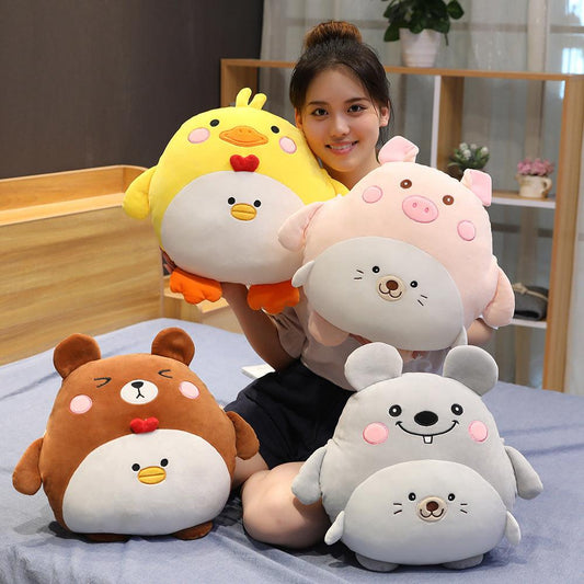 Cute Kawaii Blanket Animals Plush Pillows - Plushies