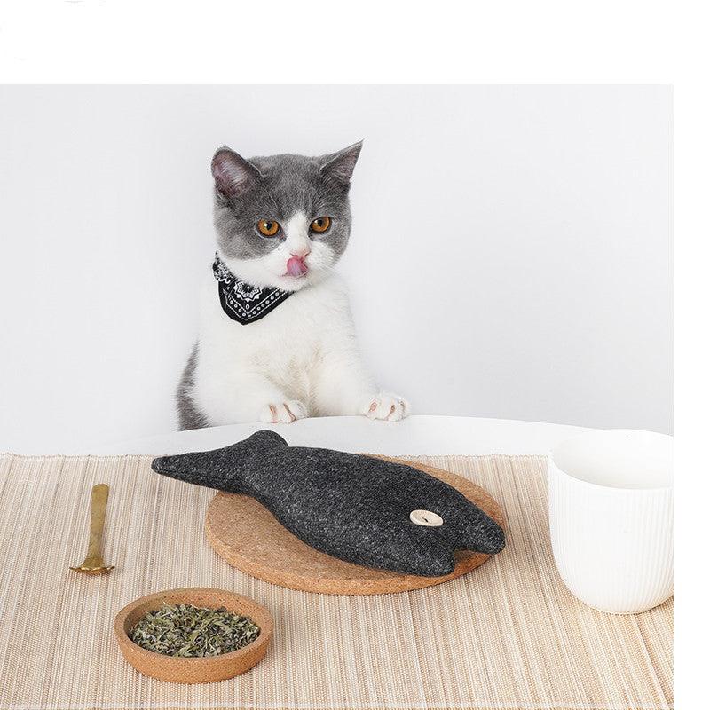 Black Fish Catnip Funny Pet Toy - Plushies