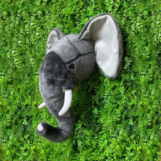 Soft Decoration Plush Animal Elephant Wall Decoration - Plushies