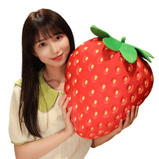 Realistic Giant Strawberry Plush Toy - Plushies