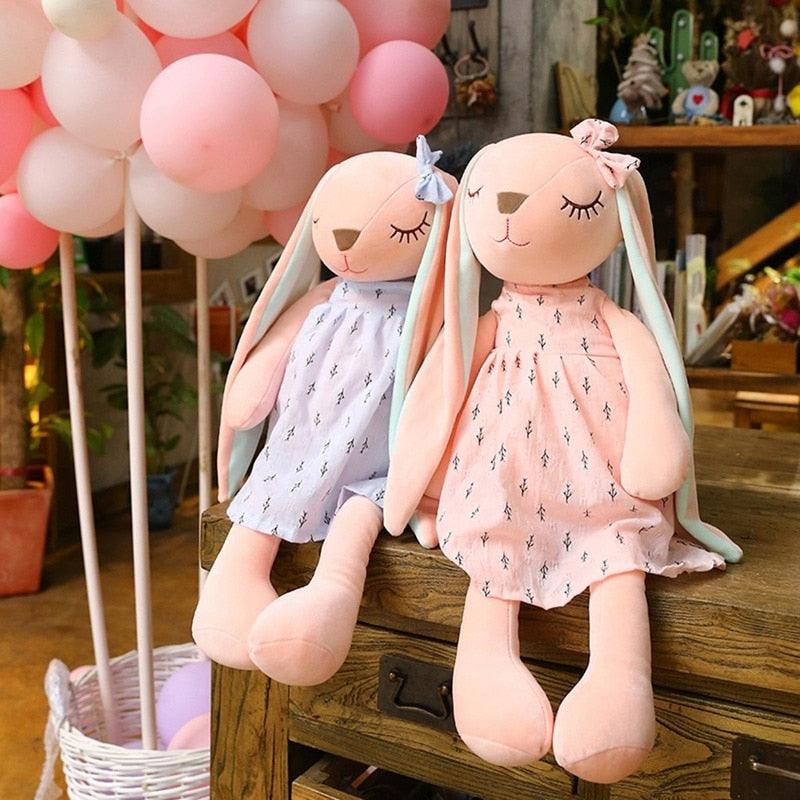 17.5" - 21.5"  Plush Toy Stuffed Animal Long Ears Rabbit Doll - Plushies