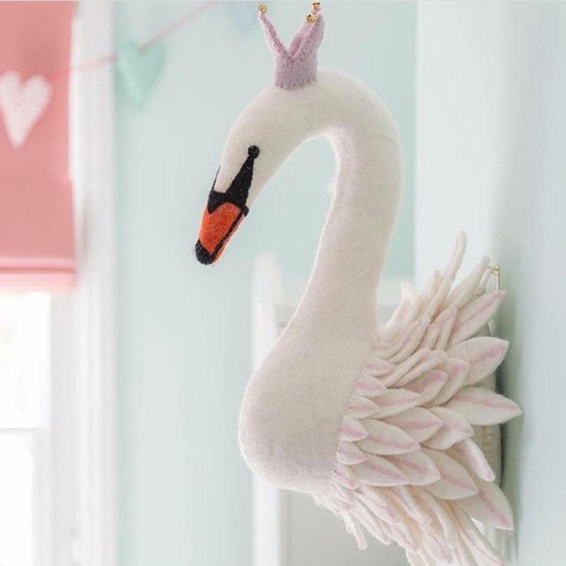 Swan Stuffed Animals Dolls Toys Baby Girls Bedroom Nursery Decor - Plushies