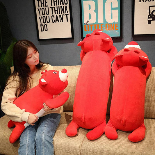 Long And Lovely Pink Bear Plush Pillows - Plushies