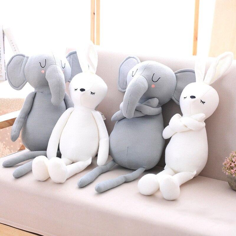 19.5" Cute Elephant and Rabbit Pillows for Kids - Plushies