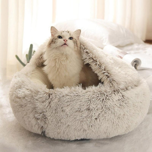 Adorable, Cozy Cave-like Cat Pet Bed - Plushies