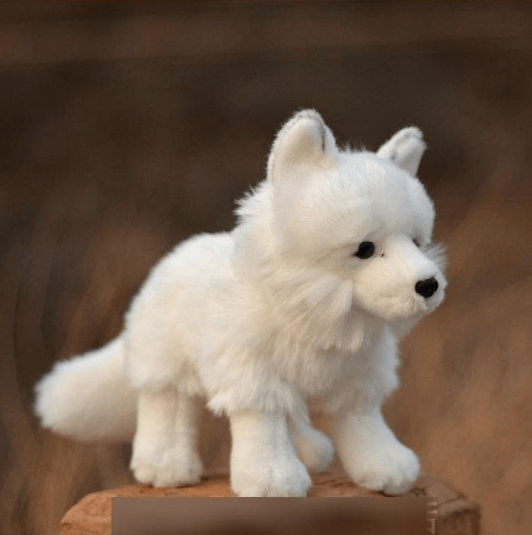 Simulation arctic fox plush toy doll - Plushies