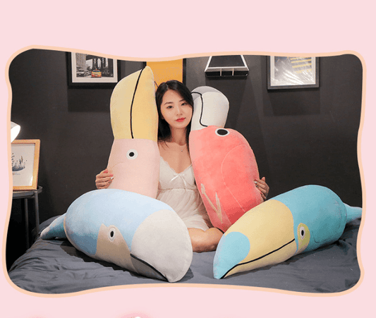 Plush Parrot Flamingo Toucan Pillow Toys - Plushies