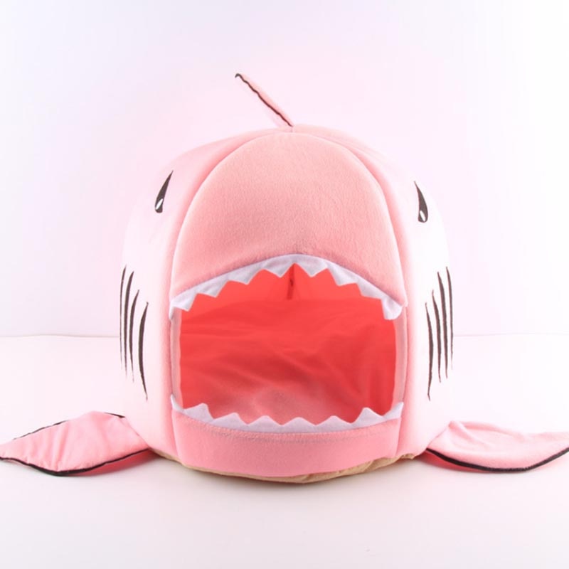 Shark Shaped Pet Bed For Small Dogs & Cats - Plushies