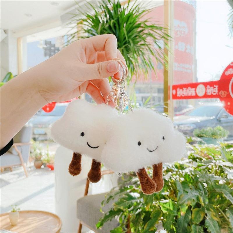 White Cloud Keychain, Button and Hairpin Plushies - Plushies
