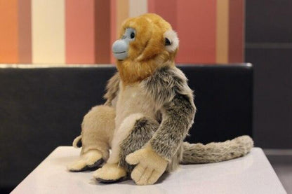 Realistic Sitting Golden Monkey Stuffed Animal - Plushies
