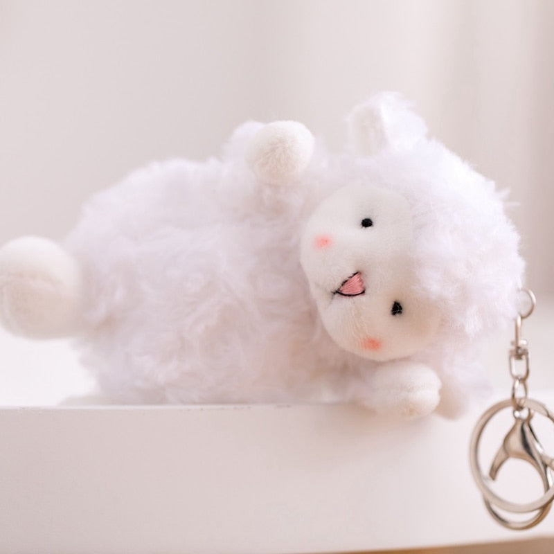 Fuzzy Lamb Keychain Plushie - Plushies