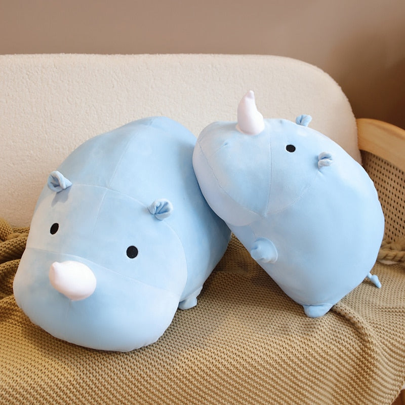 Kawaii Blue Rhino Plushie - Plushies