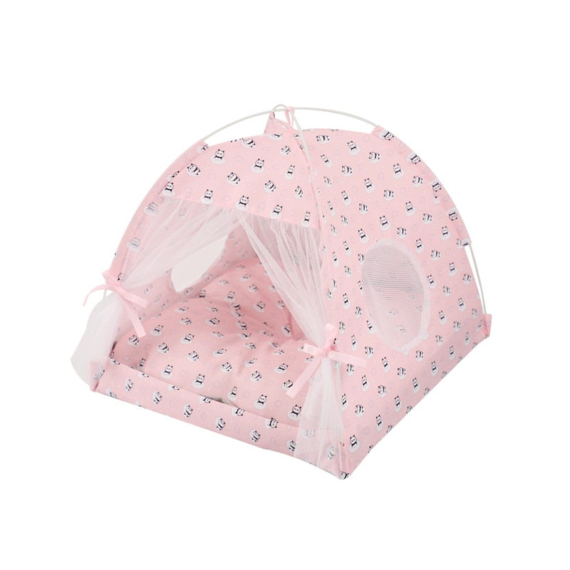 Adorable Doggy & Kitty Pet Tent Beds - Plushies