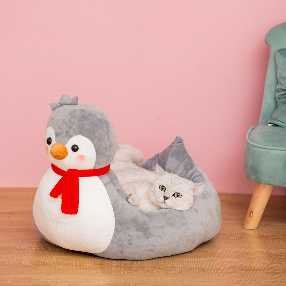 Super Cute Penguin Shaped Pet Bed - Plushies