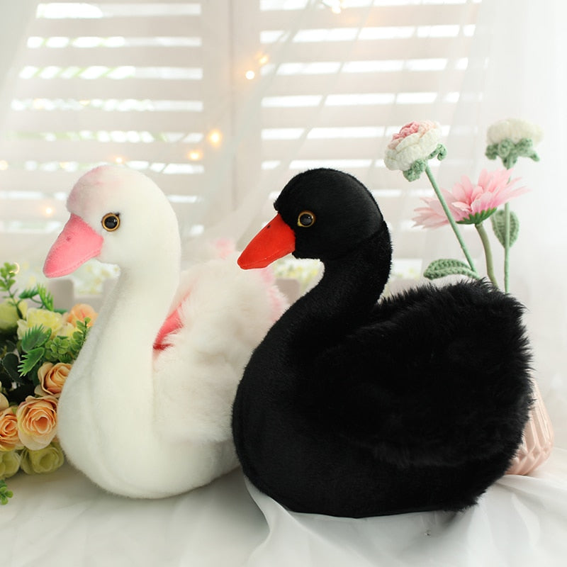 Beautiful Black & White Swan Plushies - Plushies
