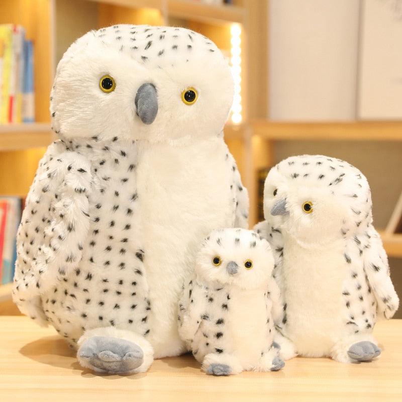 Realistic Snowy White Owl Plush Toy - Plushies
