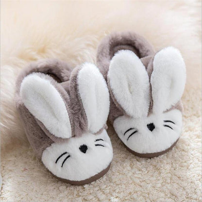 Children's Indoor Cotton Plush Bunny Rabbit Slippers, Warm Plushy Slippers for Kids - Plushies