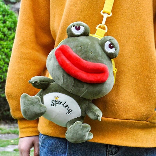 Spring Frog Plush Zipper Bag - Plushies