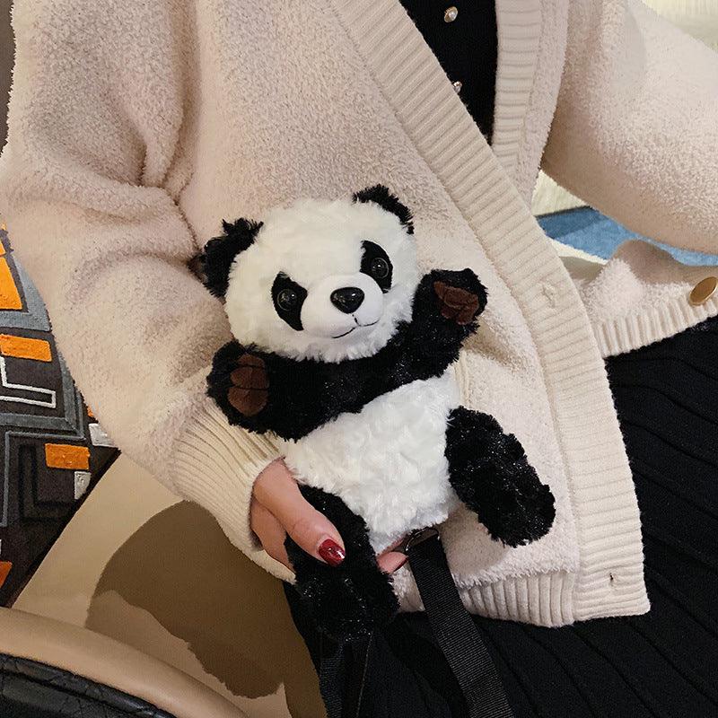 cute plush panda bag cartoon shoulder bag - Plushies