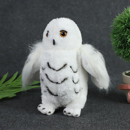 Cute White Owl Plush Toy Doll With Long Hair - Plushies